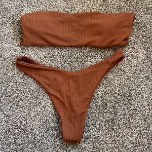 Shein brown bikini set